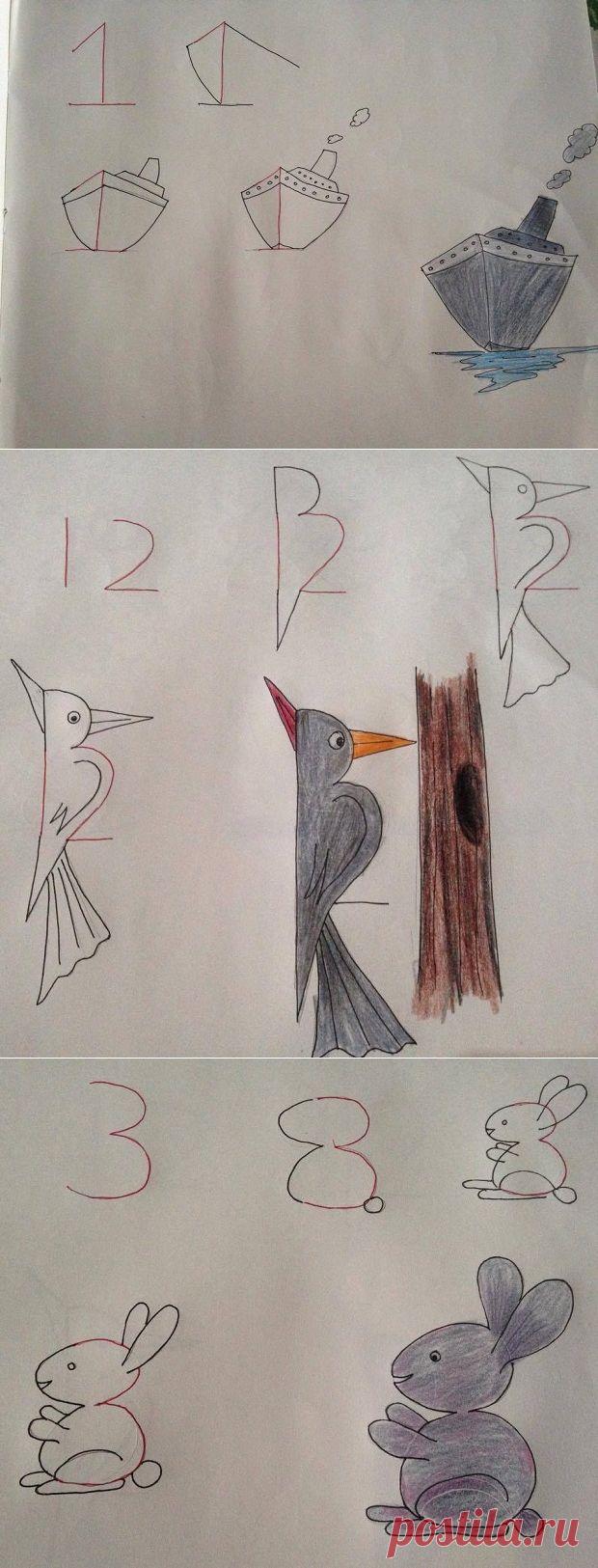 Рисунки, которые сделаны с номерами в качестве базы | www.FabArtDIY.com