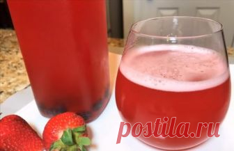 Клубничный квас без дрожжей: безумно вкусно и просто Он получается невероятно красивым, в меру сладким, с легкой кислинкой: невероятная вкуснятина.