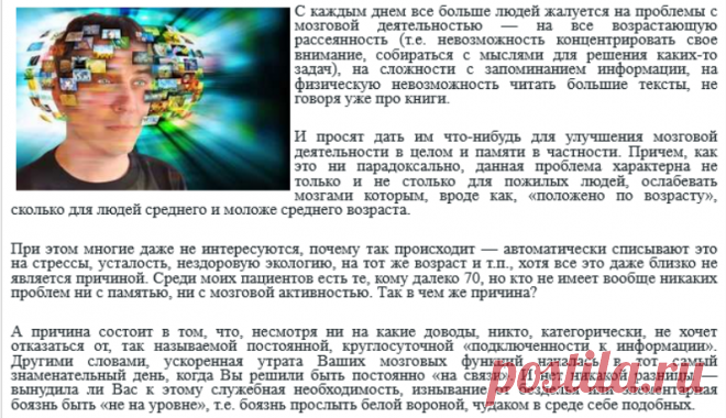 Деградация мозга в цифровом мире »