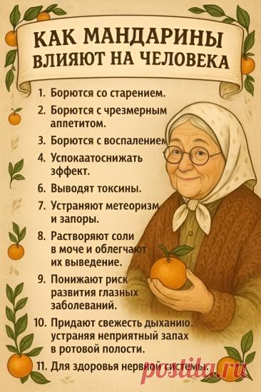 Как мандарины влияют на человека