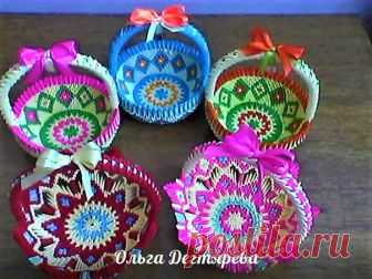 Замечательные пасхальные корзиночки Ольги Дегтяревой! Одна лучше другой...