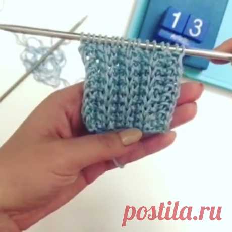 МК-видео вязание в Instagram: «Польская резинка. . Эта очень красивая и объемная резинка вяжется только лицевыми петлями (без изнаночных петель). Раппорт узора составляет…»