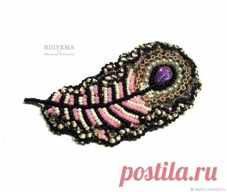 Брошь "Царица" с кружевом. Брошь-перо – купить в интернет-магазине на Ярмарке Мастеров с доставкой