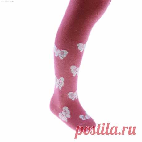Детские колготки Банты, 3-4 г, 98-104 см, 80% хл.15% п/э, 5% спандекс, купить оптом.