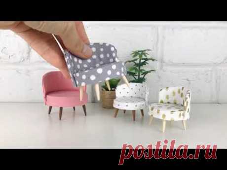 DIY Round Dollhouse Chair - the cutest miniature ever!