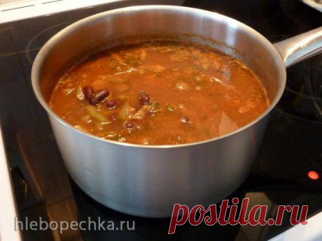 Рассольник с фасолью (с куриными сердечками или желудочками)
