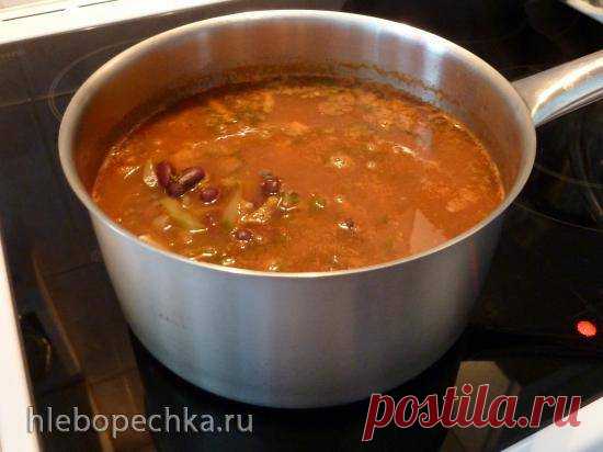 Рассольник с фасолью (с куриными сердечками или желудочками)