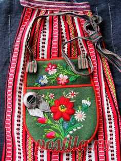 Swedish folk art apron (I've discovered slowly that my…