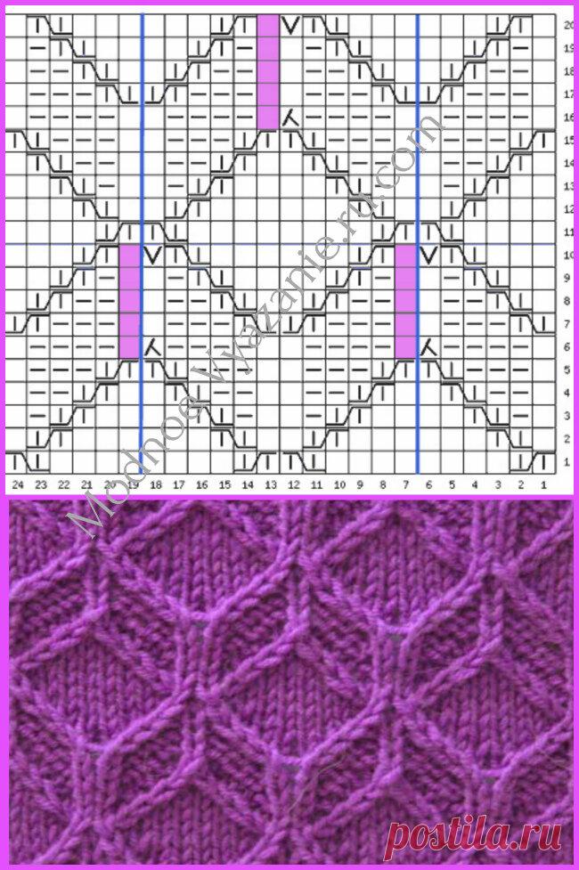15 симпатичных узоров спицами со схемами в Вашу копилочку | Факультет рукоделия | Яндекс Дзен