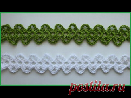 Ленточное кружево. Вязание крючком / Ribbon Lace Crochet