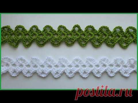 Ленточное кружево. Вязание крючком / Ribbon Lace Crochet