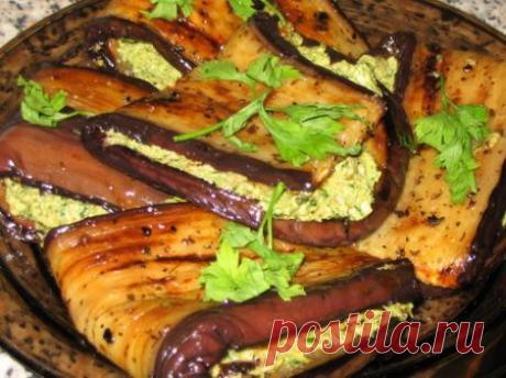 Рецепт - Баклажаны с орехами