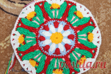 Коврик " Ромашковый " МК часть 2