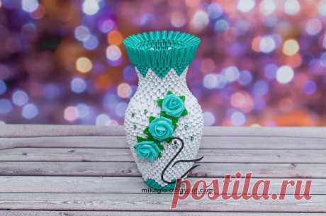 Origami 3d - mikaglo: 715. Wazon z origami / 3d origami vase