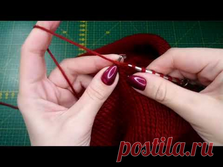 Прибавка из протяжки, лицевая и изнаночная