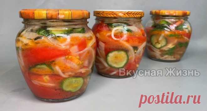 Помидоры с огурцами по-корейски: каждый год закрываю на 3 банки больше и всё равно не хватает | Вкусная Жизнь | Яндекс Дзен