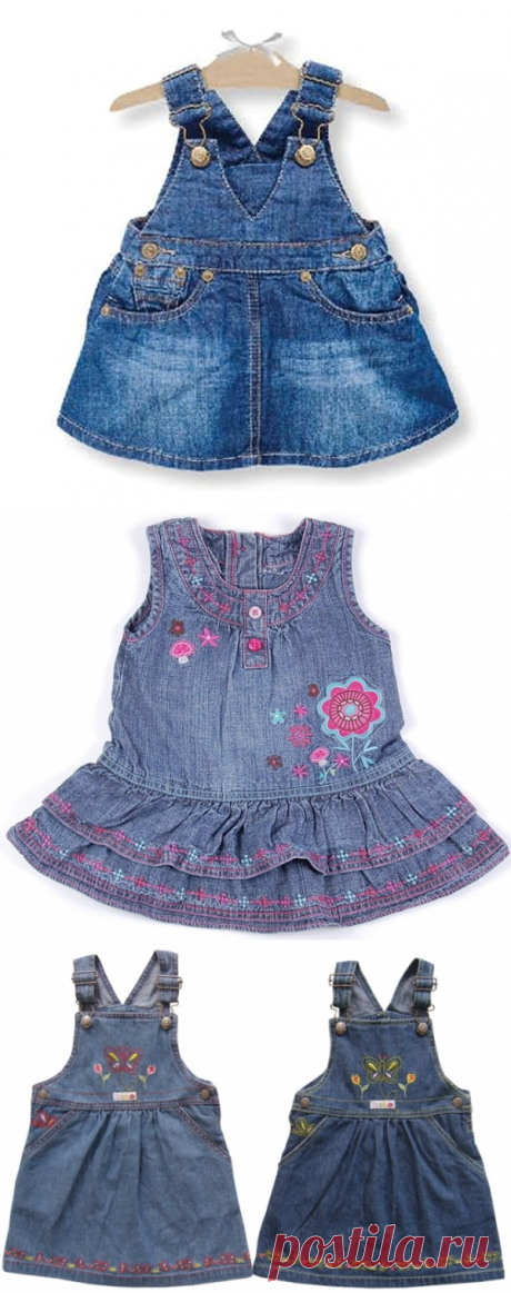 Шьем для детей. Джинсовые сарафаны. Идеи.