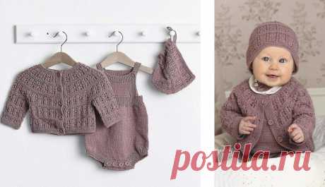 Вяжем теплый детский комплект