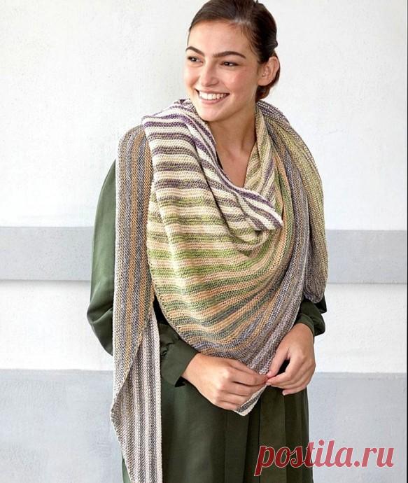 Шаль "Подвижные полосы"