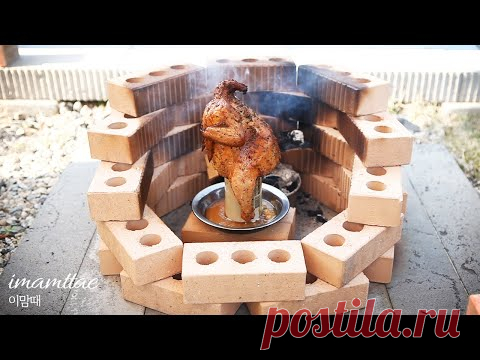 (SUB)🌋#7.초간단벽돌화덕-촉촉함이 남다른 훈제비어캔치킨｜보들보들한 속살의 정말 맛있는 #비어캔치킨!!  very easy) brick ovens, Smoked Chicken