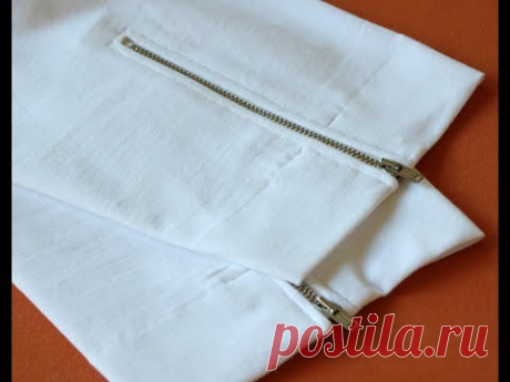 Декоративная молния в рукаве трикотажного изделия.