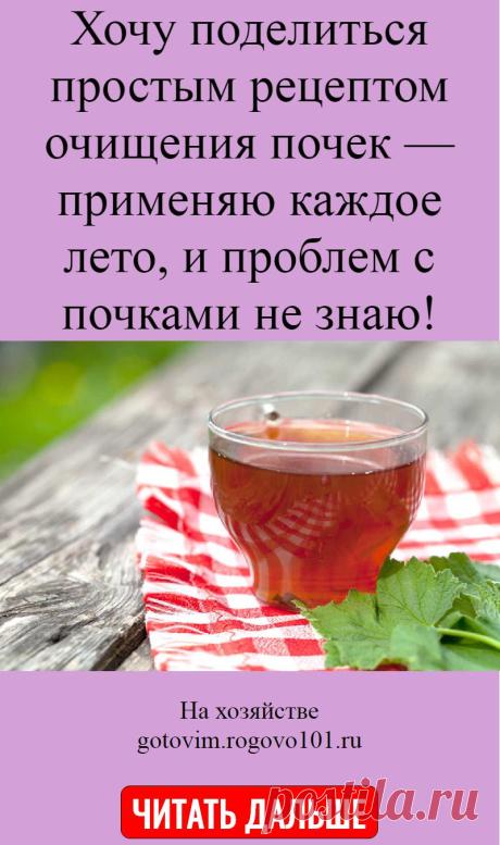 Хочу поделиться простым рецептом очищения почек — применяю каждое лето, и проблем с почками не знаю!