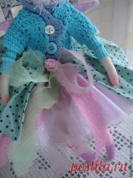 Купить Милада - бирюзовый, лиловый, розовый, кукла ручной работы, подарок на любой случай