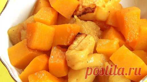 Тыква с яблоками запеченная в духовке Вкусно и просто | Как? Семёныч покажет | Дзен