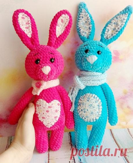 Зайчики Мякиши амигуруми: схема игрушки крючком | AmiguRoom