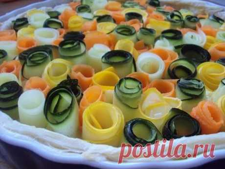 Делаем красивый пирог с кабачками