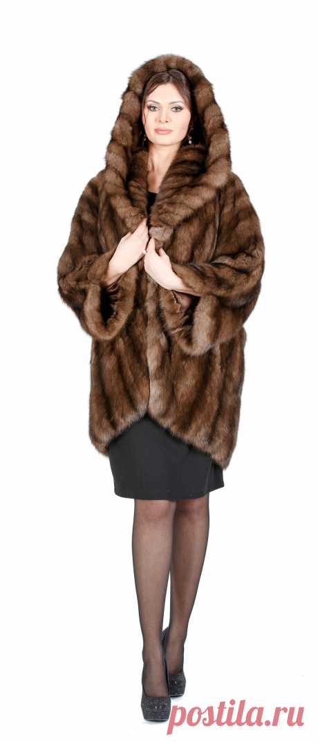 Купить Полупальто из меха соболя, модель 106146 - Цена 2424400