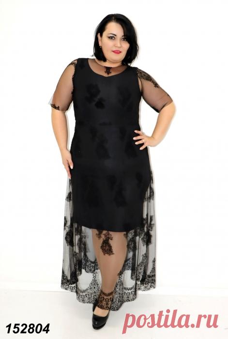 Платья 1528 - УЦЕНКА (НА СЕТКЕ ФЛОК ОРНАМЕНТ ЛОЖИТСЯ ПО-РАЗНОМУ) - Вечерние платья (50-56)