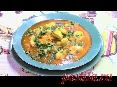 Суп с пельменями - вкусно быстро и просто.