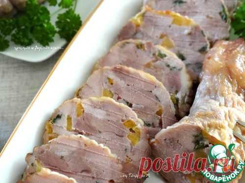 Холодная закуска из фаршированной голени индейки - кулинарный рецепт