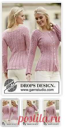 Схема вязания Кофта весенне-летняя: Love Is In The Air DROPS 160-2 Love Is In The Air Cardigan