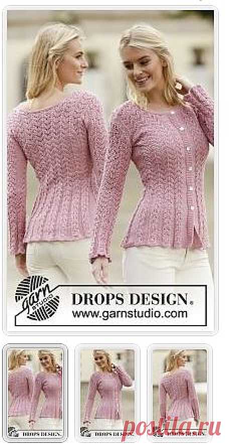 Схема вязания Кофта весенне-летняя: Love Is In The Air DROPS 160-2 Love Is In The Air Cardigan