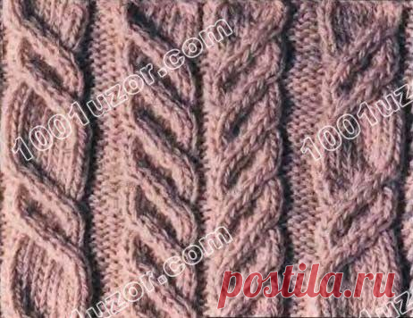 1001 узор. Узоры спицами. Ирландские узоры (аранское вязание), узор 1