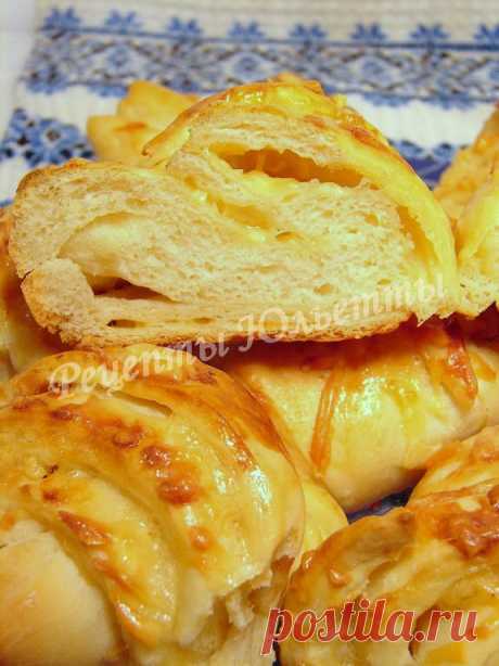 Круассаны с сыром дрожжевые
