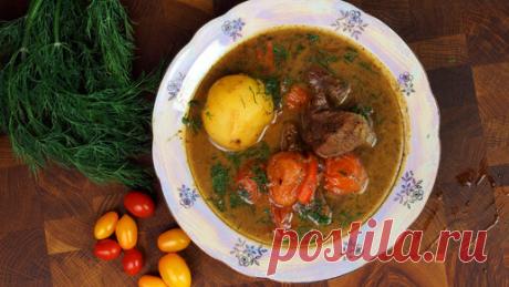 Бозбаш с мясом в казане. Восточный наваристый суп с говядиной и овощами | С Дедом За Обедом! | Дзен