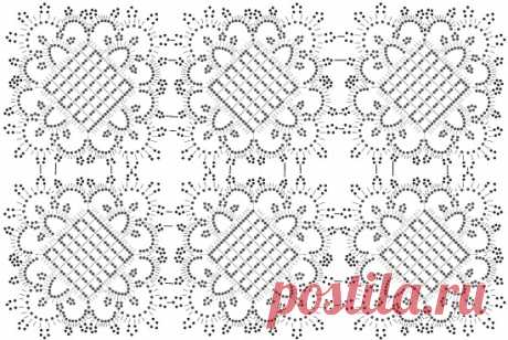 Скатерть крючком на прямоугольный стол: схемы | LS