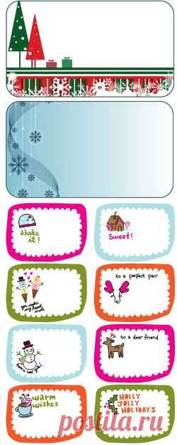 Новогодние бирки (шаблоны для распечатки).