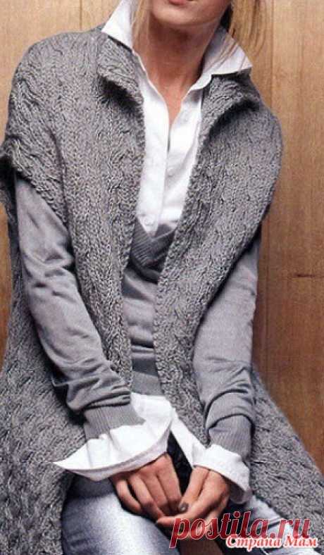 Длинный жилет. Длинный тёплый жилет пригодится Вам в любое время года. https://woman7.ru/