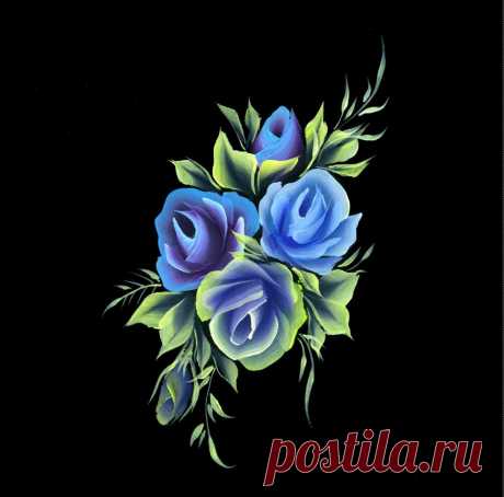 Рисунки плоской кистью от Юлии Белей