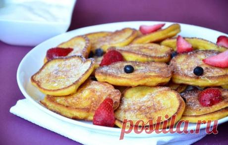 Оладьи с тыквенным пюре и яблоками