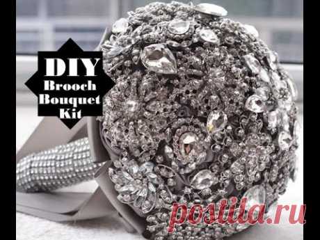 Easy How To DIY Brooch Bouquet Kit Low Cost No Wires Wedding Project