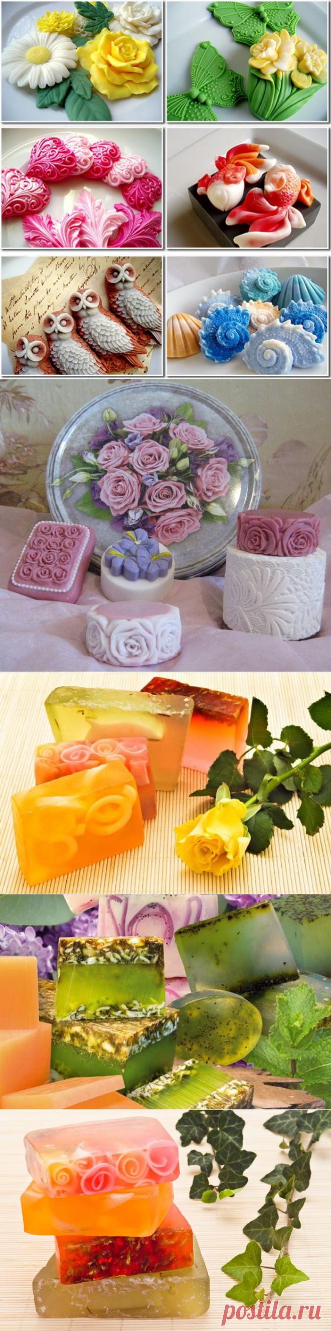 Рецепты домашнего мыла и немного идей для вдохновения.