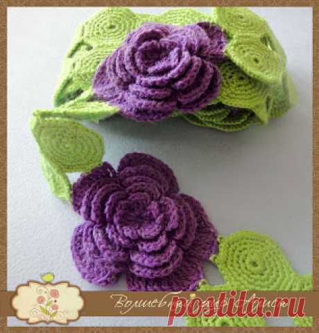 Волшебный мир Алисы: Шарф декоративный "Розовая фантазия"