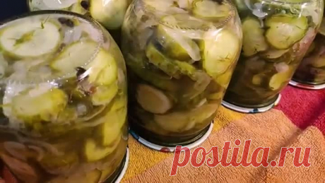 Сымый вкусный салат из огурцов на зиму! Не варим! Хрустящий! Огурцы для хранения