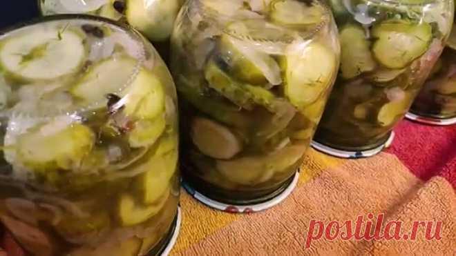 Сымый вкусный салат из огурцов на зиму! Не варим! Хрустящий! Огурцы для хранения