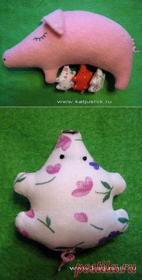 Мягкая игрушка Свинка с поросятами - скачать выкройку свинки Страница 0